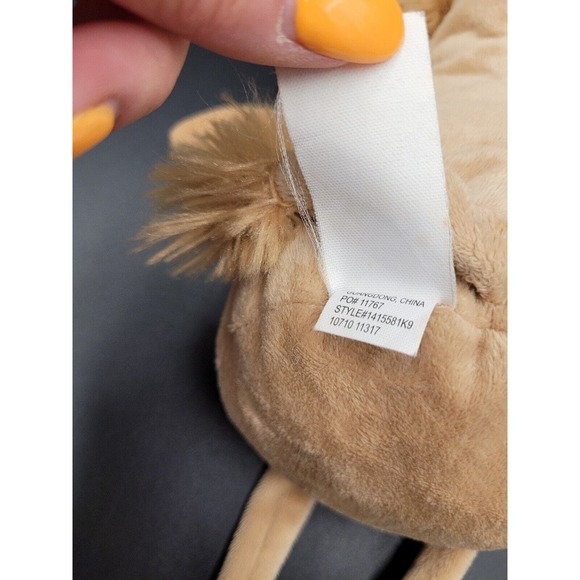 Plush Lion Stuffed Animal 12" Floppy Arms Legs Derpy Brown Cream Smiley - Picture 9 of 9